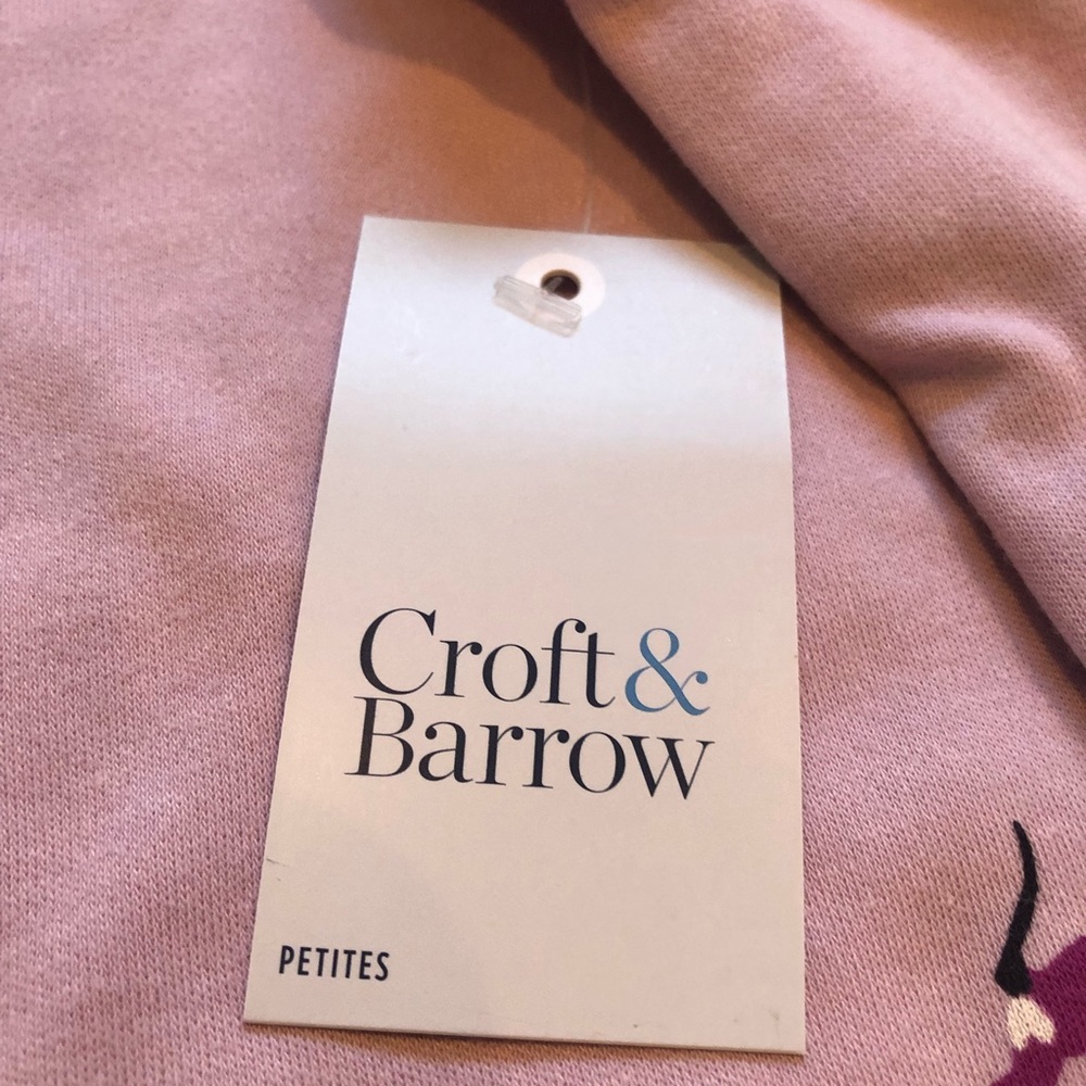 Croft & Barrow Long Sleeved Top with Lace Trim - Picture 7 of 8